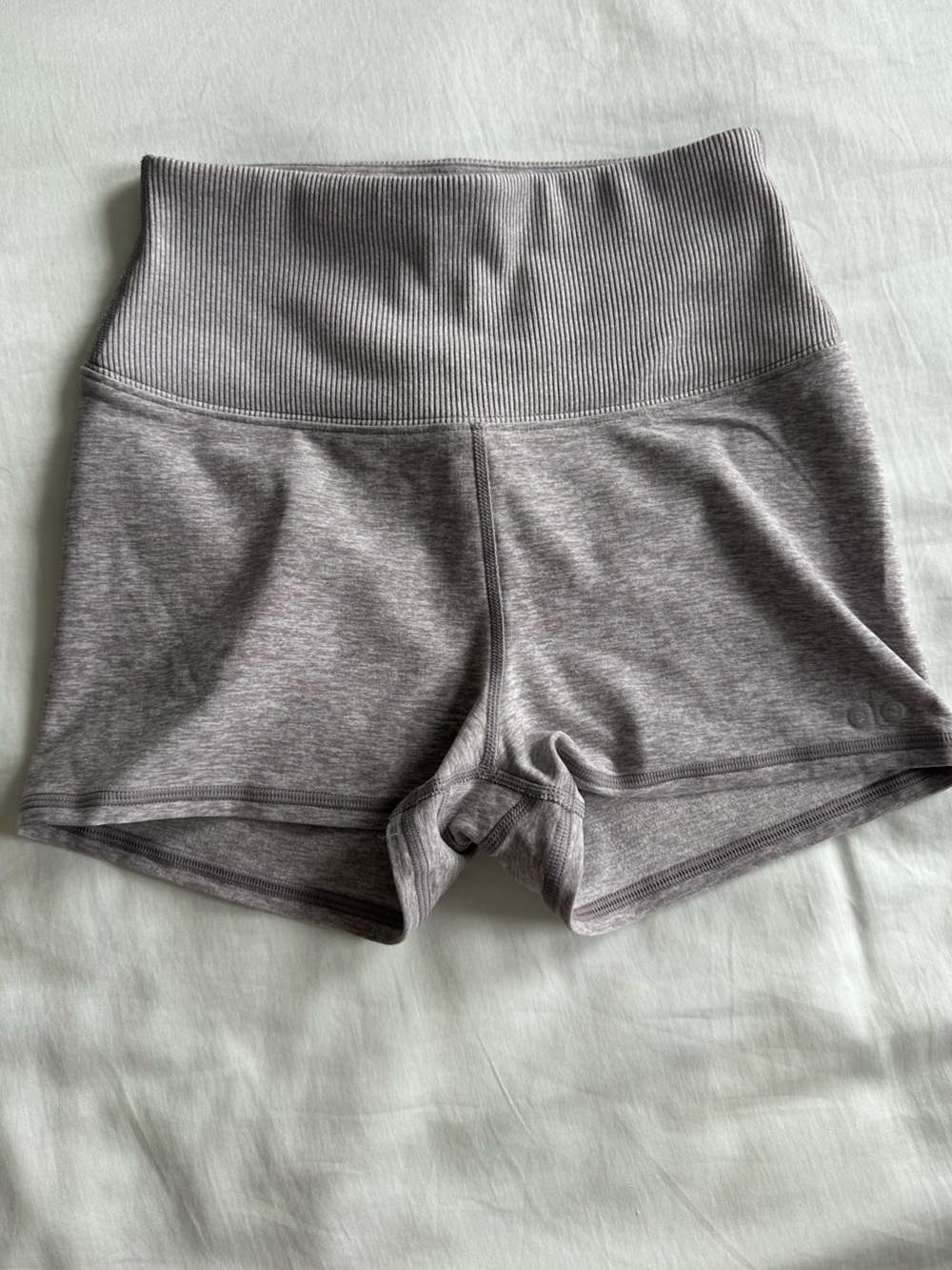 ALO Yoga Heathered Light Gray Seamless Tank